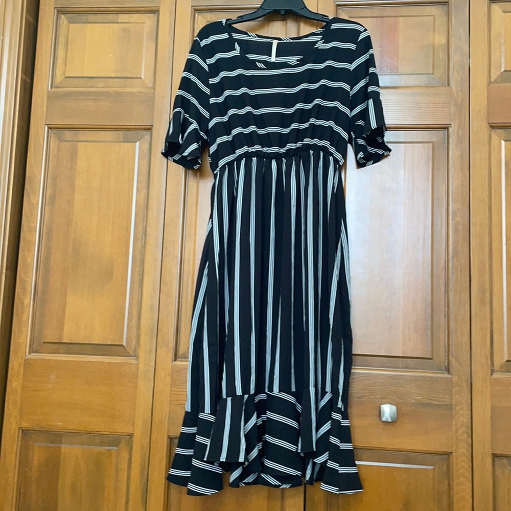 Paulino Black and White Dress